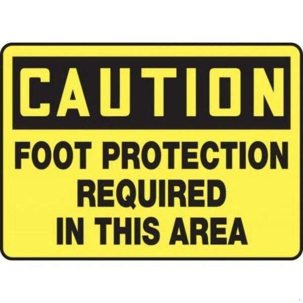 Accuform OSHA CAUTION SAFETY SIGN FOOT MPPE553XP MPPE553XP - main
